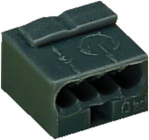 Verbindungsklemme WAGO MICRO für Draht 4×0.6…0.8mm dunkelgrau
