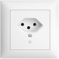 UP-Steckdose EDIZIOdue T13 weiss mit LED grün