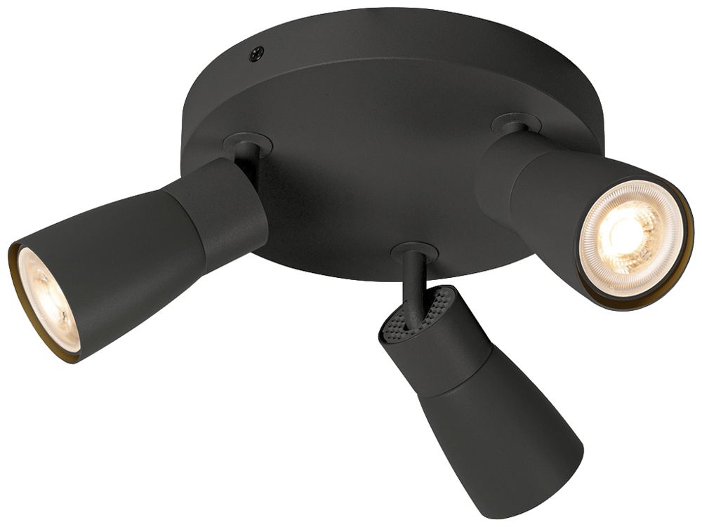 Spot SLV PURI 2.0 Dome CW GU10 3×6W REG Ø180×113mm nero