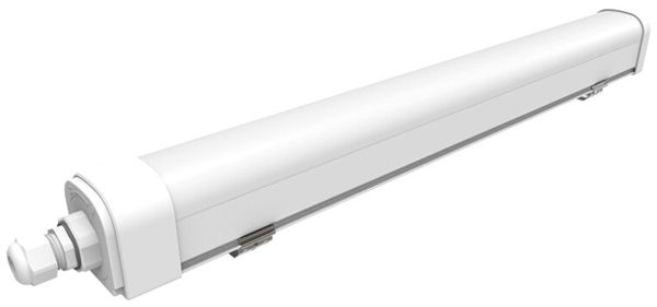 LED-Feuchtraumleuchte DOTLUX MISTRALeco 50W 6000lm 840 IP65 1.5m weiss
