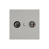 Antennendose TV-R EDIZIO.liv SNAPFIX® Durchgangsdose 19dB hgu