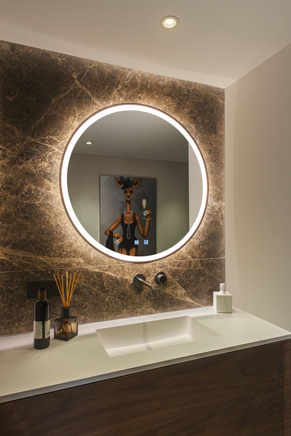 Applique LED SLV TRUKKO 80 specchio 23W 790lm 930/940/965 IP44 Ø800mm nero