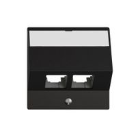 Montageset EDIZIO.liv EASYNET S-One SNAPFIX® schräg 2×RJ45 sz