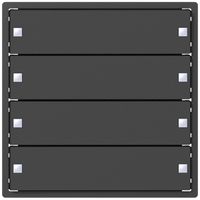 Couronne pour senseur poussoir SIDUS KNX Design type ZE, 4/8, anthracite