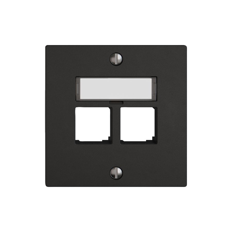 Montageset EDIZIO.liv EASYNET S-One SNAPFIX® gerade 2×RJ45 sz