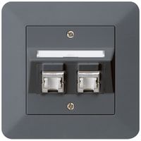 Kit di montaggio INC kallysto.trend C cat.6 2RJ45/s antracite