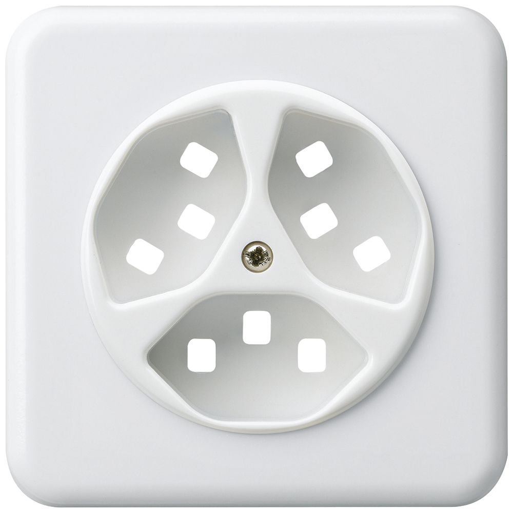 Kit frontale INC per presa Hager basico 3×tipo 23 G bianco