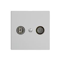 UP-TV-R-Dose EDIZIOdue 19dB hellgrau Breitbanddose 5…2000MHz, F