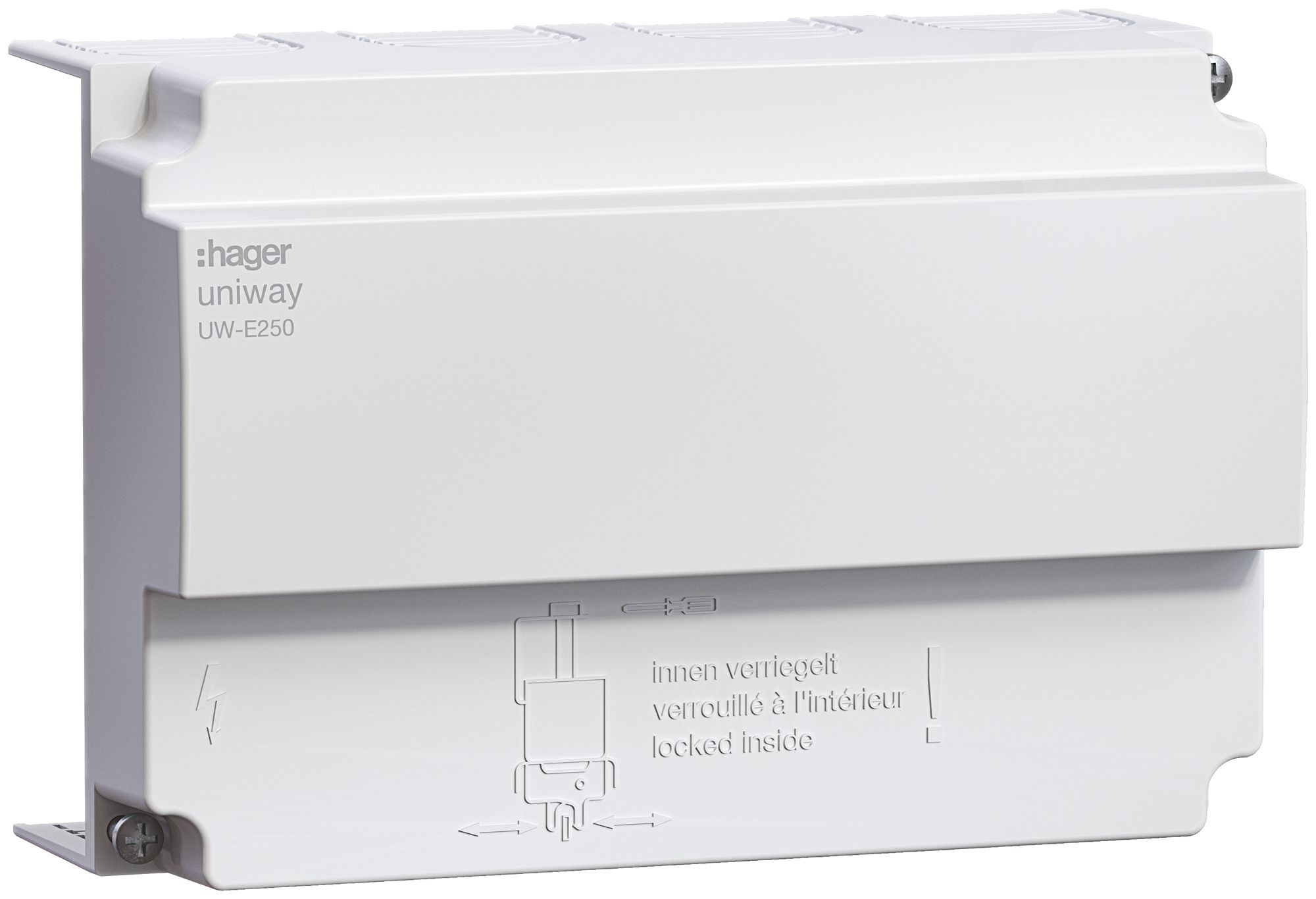 Couvercle standard Hager uniway pour bloc d'alimentation 250A, 3LN, l=144mm