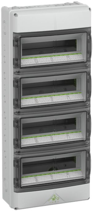 Tableau de distribution AP Demelectric AK 56 IP65 PC IK08 315×750×155mm