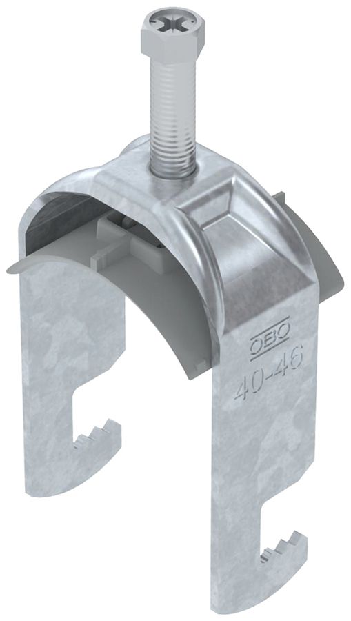 Fixation rapide BET 2056 pied à F mat.synthétique 40…46mm 1×câble acier Zn-ch-im