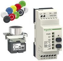 Pulsante e ricevitor.RF kit Schneider Electric 24…240VUC, metallo