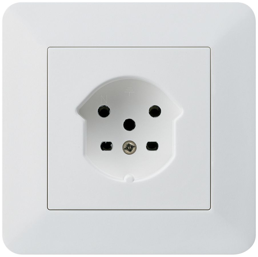 UP-Steckdose HA kallysto.trend Typ 15 mit Steckklemmen weiss