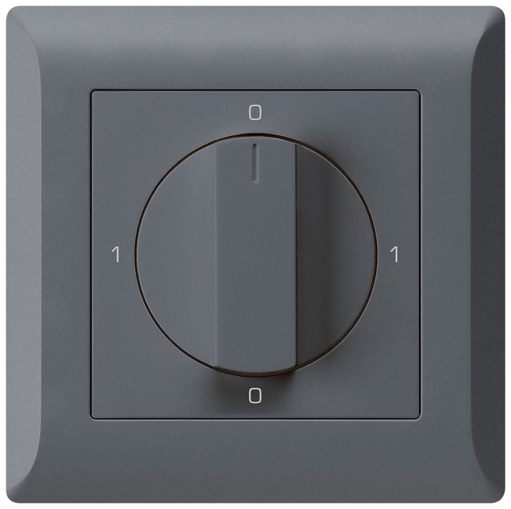 UP-Drehschalter kallysto.line 0/1L anthrazit mit Drehgriff