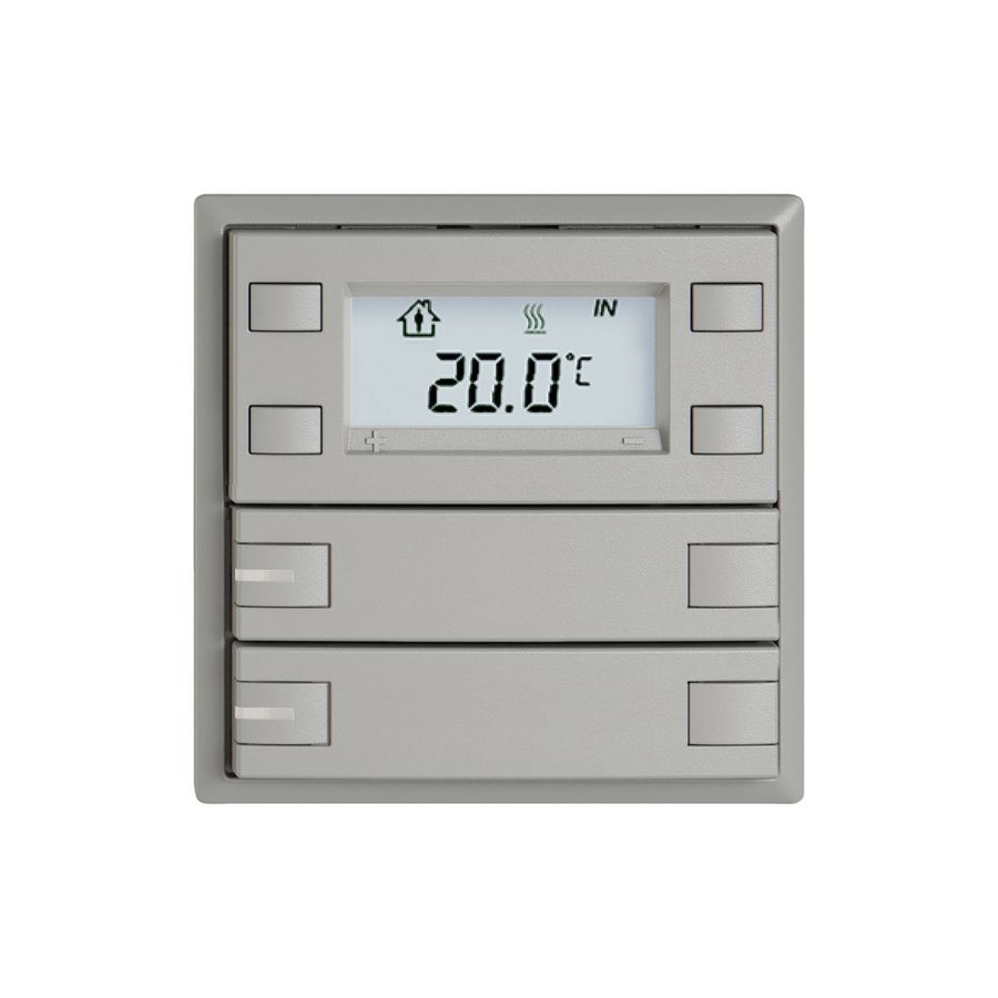 Poussoir RTH EDIZIO.liv SNAPFIX® a.RGB-LED 2×touches comm.2T grc