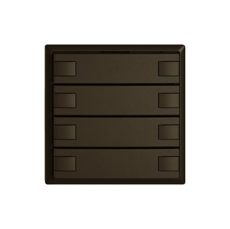 Pulsante KNX RGB EDIZIO.liv SNAPFIX® sensore temp.s.LED 4× com.2T ma