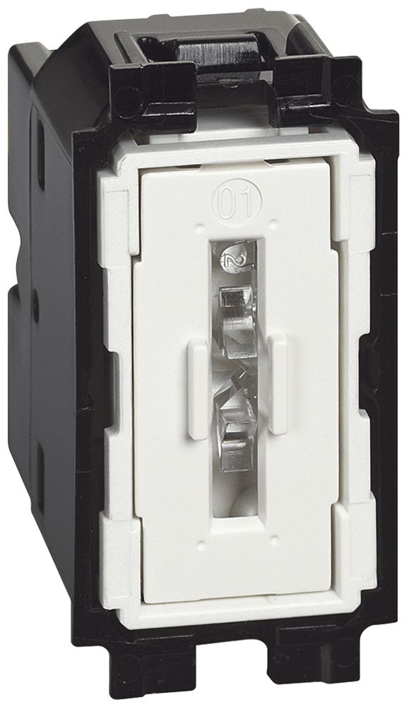 Interrupteur Legrand Living Now 3/1L illuminable 10A 250V 22.5×45mm bor.vis bc