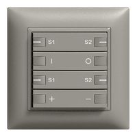 Frontset ON-OFF Dimmer Szene 2K/4T ZEP EDIZIOdue dunkelgrau