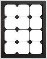 UP-Kopfzeile EDIZIO.liv SNAPFIX® 4×3 für frei wählbare Kombinationen schwarz