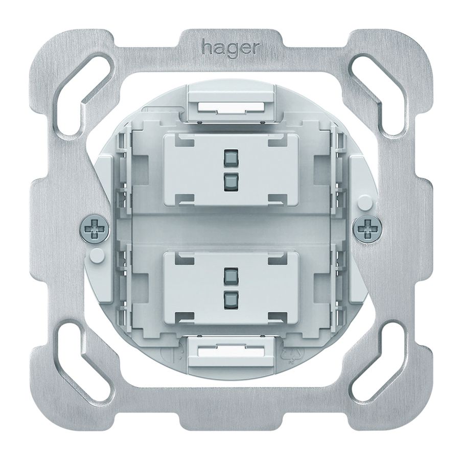 Interruttore tapparelle INC origin 1P 2×tasti 77×77mm bianco