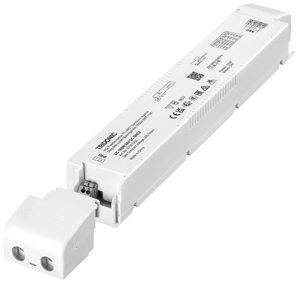 LED-Betriebsgerät Tridonic LC SNC2 30…100W 24V 1250…4167mA DIM 295×43×30mm