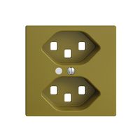 Frontset EDIZIOdue olive 60×60mm 2×T23 mit Linse