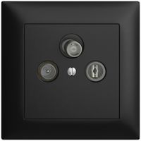 Presa antenna INC SAT DB52 EDIZIOdue nero con IEC/F