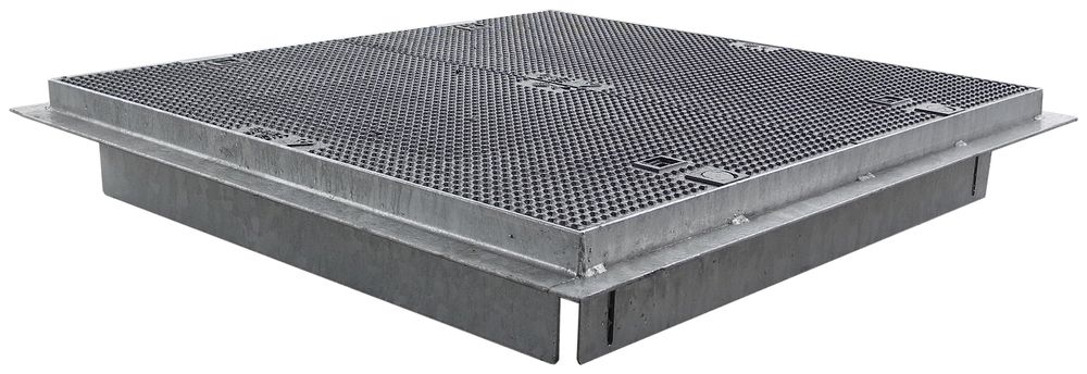 Gussdeckel Symalit mit Rahmen für SYM-Box Typ1