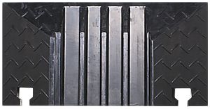 Pièce d'extrémité Demelectric Protector Rubber 4-canaux 300×590×78 noir