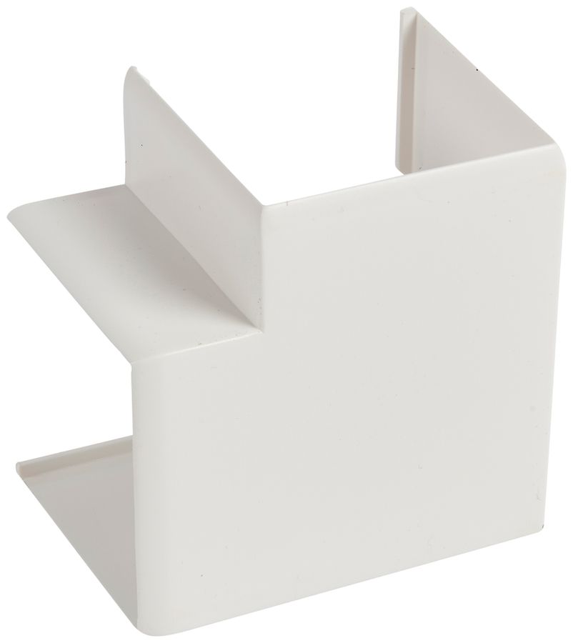 Angle plat HF 90° 60×40mm matière synthétique blanc IP3X