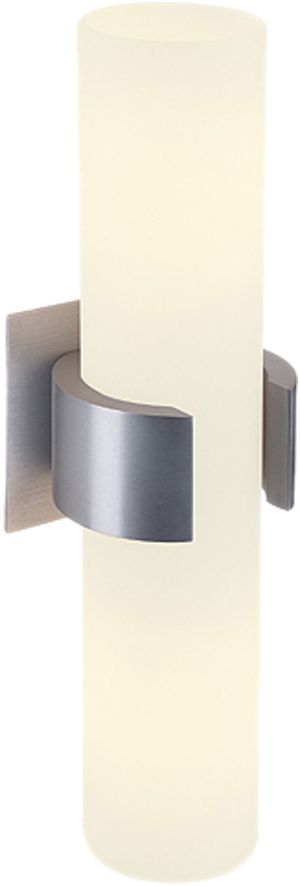 Applique SLV DENA, 2×E14 40W verre partiellement satiné IP20 alu brossé