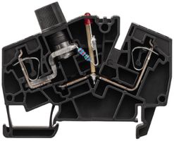 Morsetto fusible WM ZSI 2.5-2/2X2AN/G20/LD1 connessione a molla TS35 nero