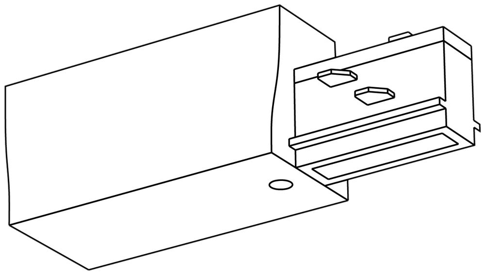 Alimentation terminale Lytespan 3 pour barre INC, blanc