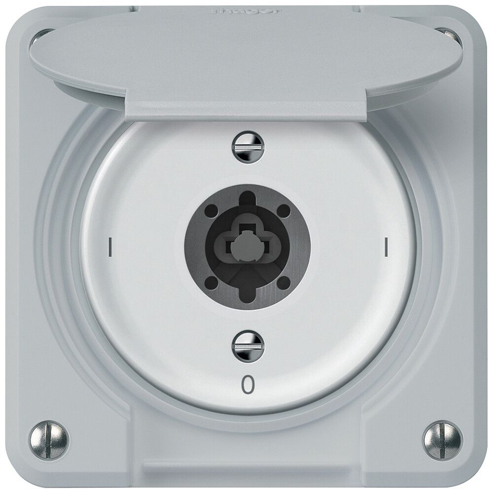 Interrupteur à clé ENC robusto interrupteur 3×1 pôle 16A 250V 86×86mm gris