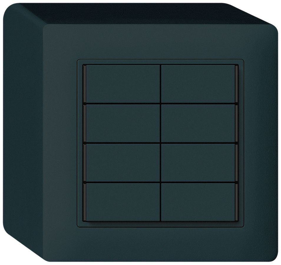 Poussoir KNX AP KAL 8×touches 8×points actionnables LED noir