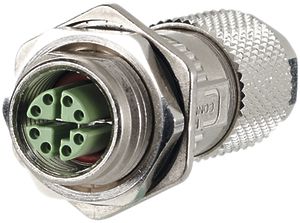 Buchse M12-X Kat.6A geschirmt feldkonfekt. mit Flansch IP67