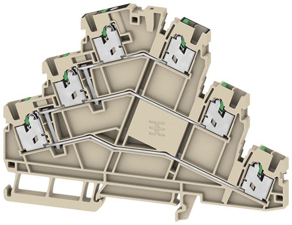 Borne de passage joignable WM S3T 2.5mm² 24A 800V ressort 2×3 DIN35 be