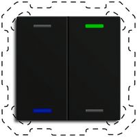 EB-Taster KNX RGBW MDT BE-TAL600216.01 2T/4B schwarz matt "neutral"