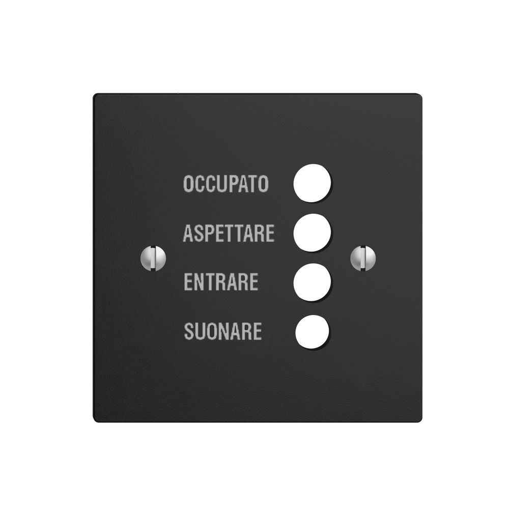 Plaque frontale EDIZIOdue noir italien