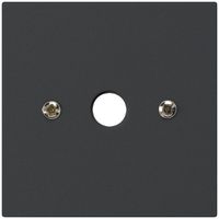 Plaque frontale kallysto 60×60mm noir pour boîte de raccordement
