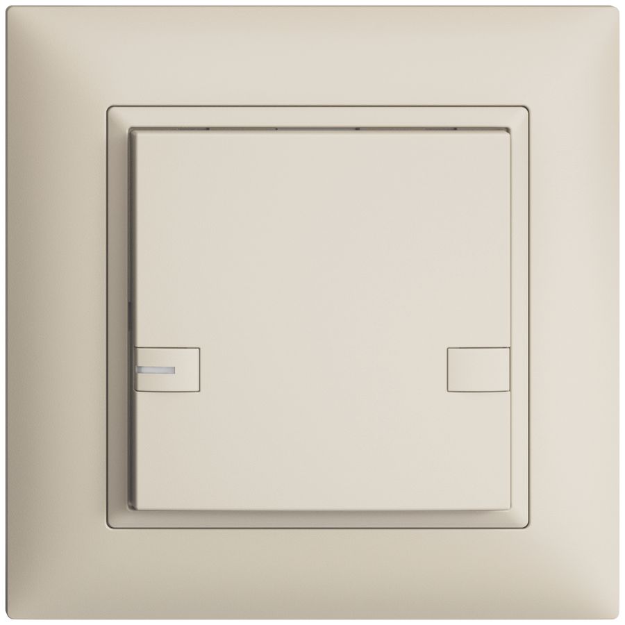 UP-Universaltaster 1×2T Schraubklemme EDIZIOdue crema, mit LED