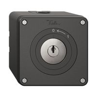 NAPU-Schwenktaster NEVO, mit Schloss&2 Schlüsseln, KS, 0 <- 1, schwarz