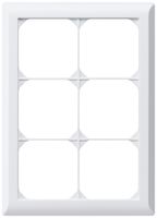 UP-Abdeckrahmen kallysto.line 3×2 weiss 152×212mm