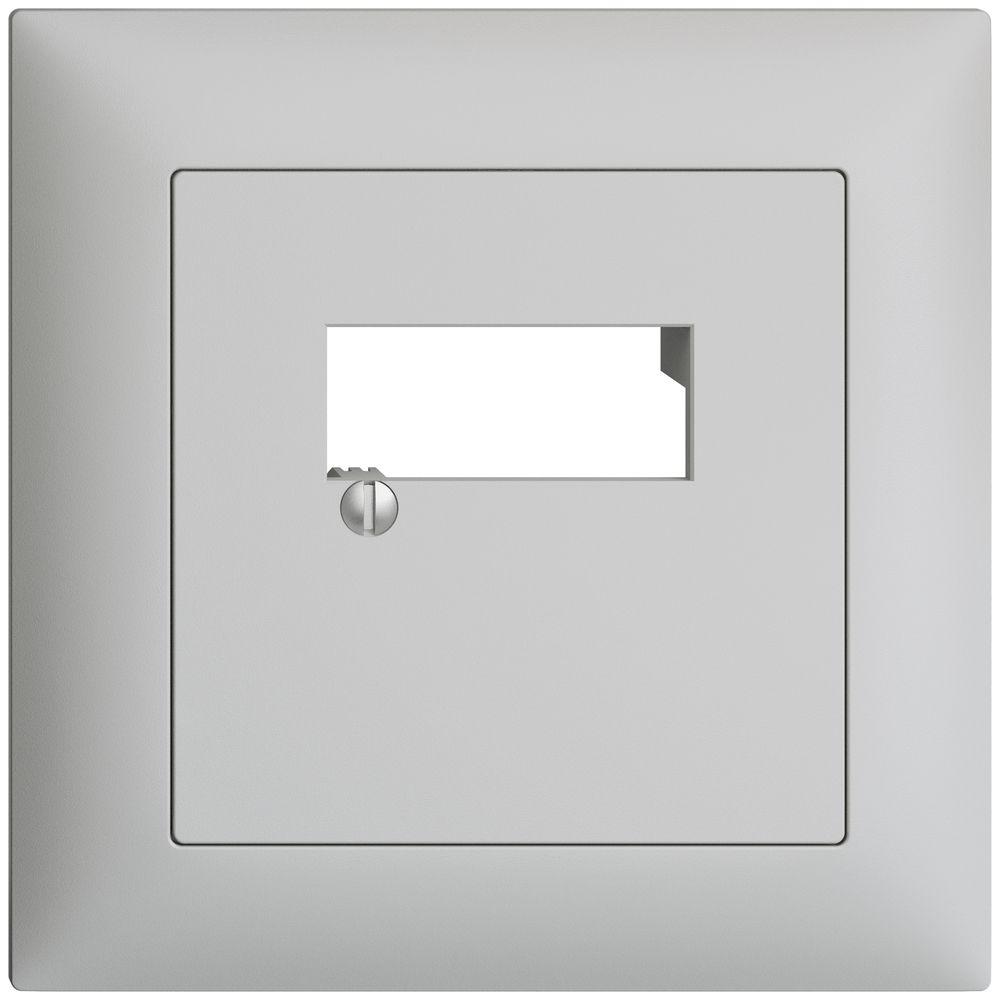 UP-Frontset EDIZIOdue hellgrau 88×88mm 2×RJ45