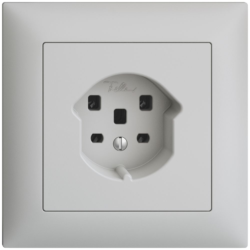 UP-Steckdose EDIZIOdue T25 16A hellgrau, Schraubklemmen